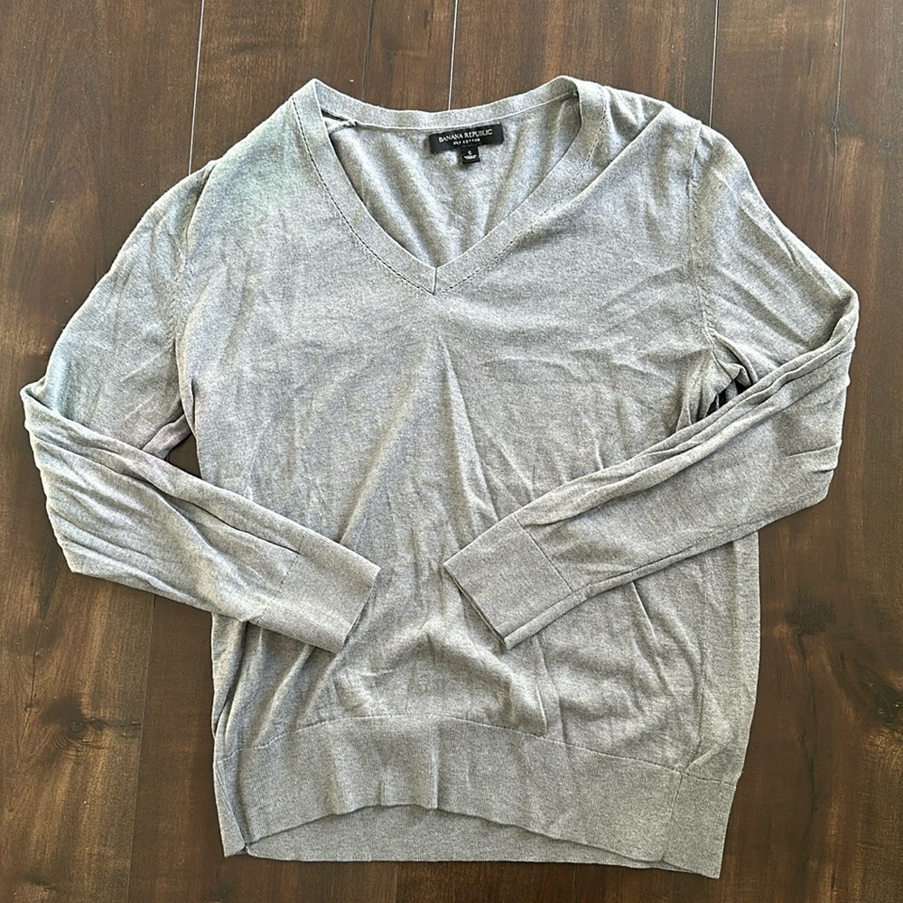 Silk Cotton V-Neck Tee